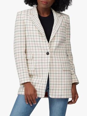Rag and Bone Nova Plaid Blazer Jacket - Women's Tailored Coat